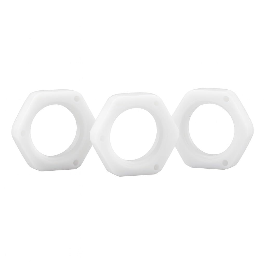 M16 16mm Nylon Locknut (Polyamide), Lightweight Durable Metric Hex Locking Nuts, Corrosion-Resistant Anti-Loosening Fasteners for Automotive, Electrical & DIY Use, Pack of 10