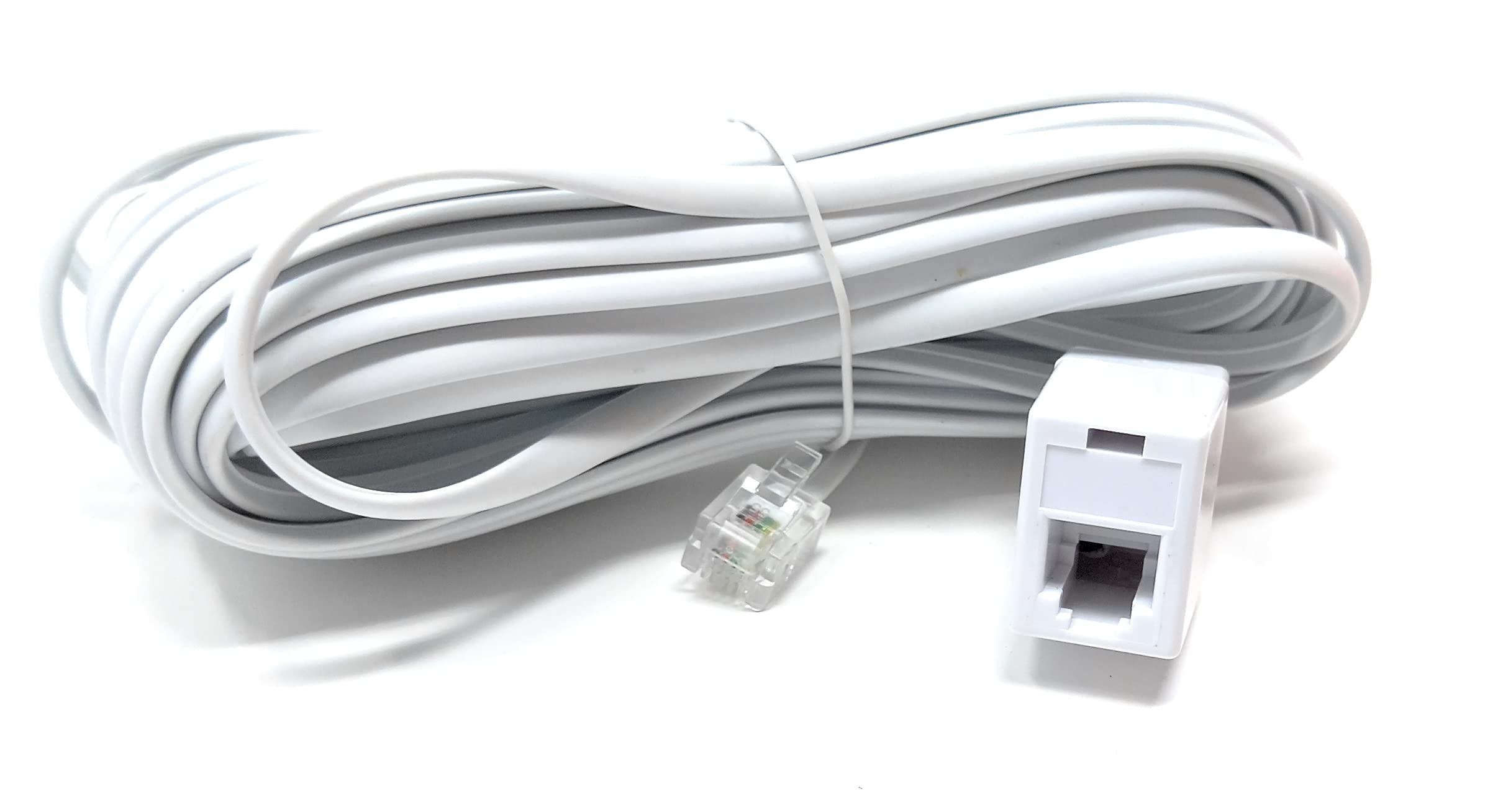 DRUT RJ11 Male to RJ11 Socket Female ADSL Lead for Broadband, Phone, Router, Modem, Telephone Extension Cable