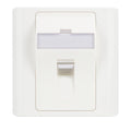 1-Gang Angled Faceplate for 1 Keystone Module – White Single-Port Wall Plate – Empty Outlet Cover for Ethernet, Network, Audio & AV Installations