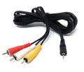 DRUT 2.5mm 4 pole to Triple RCA Phono Cable for Digital Cameras, AV, Audio, Video, TV, Lead
