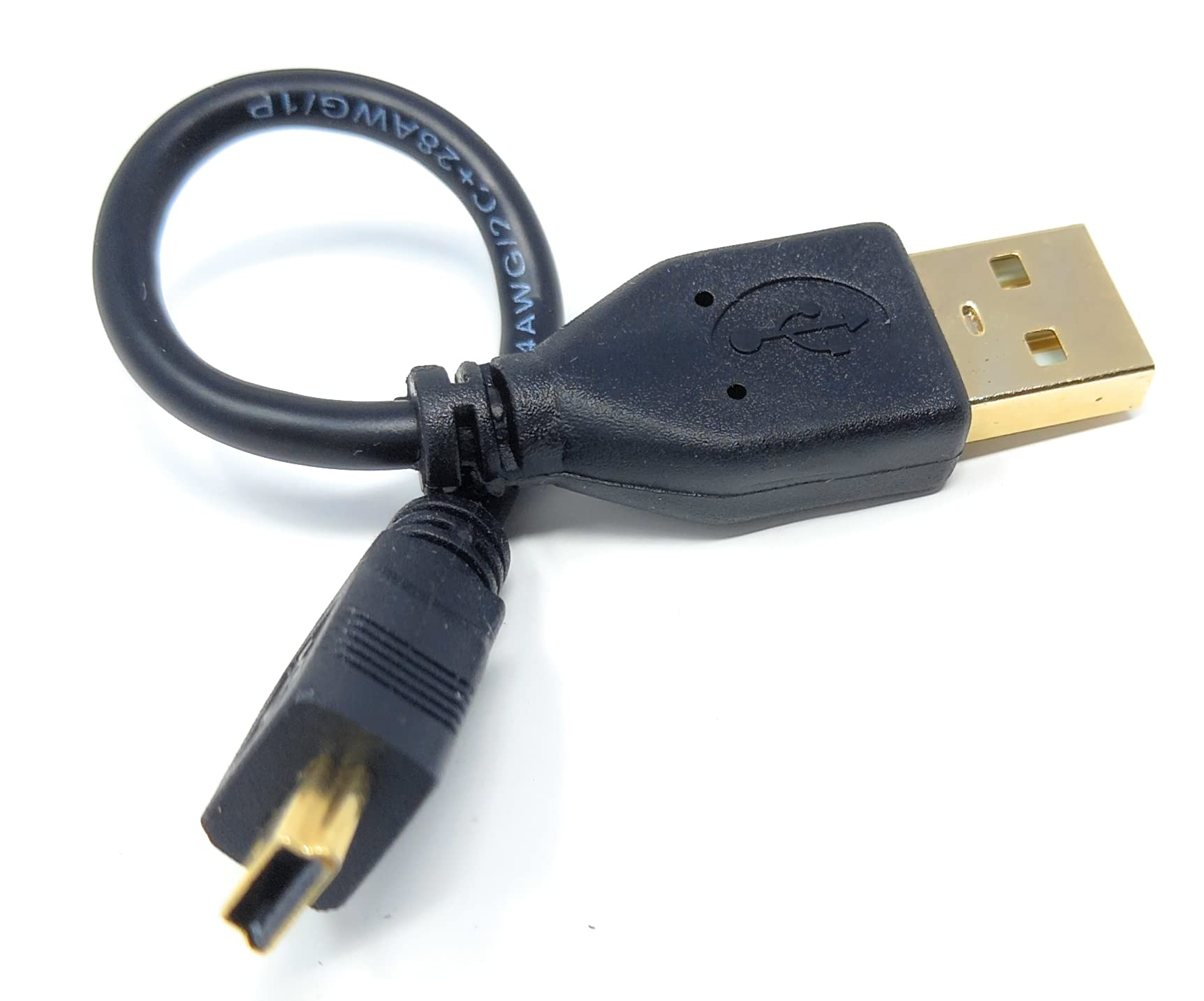 Mini USB to USB 24AWG 2.0 Hi-Speed 2.0 A-Male to Mini-B 5pin Cable Power & Data Lead