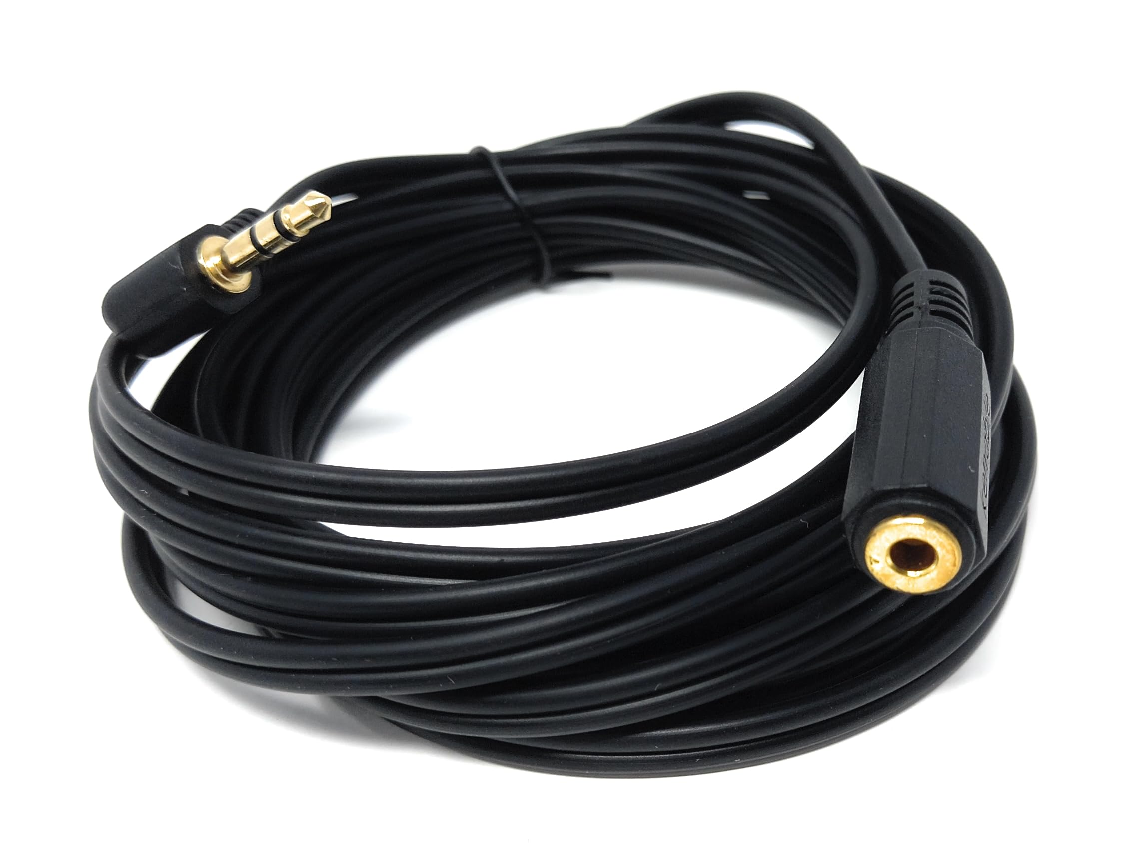 DRUT 3.5mm Right Angle Stereo Jack to Socket Headphone, Audio Devices AUX 1/8'' Extension Cable Lead