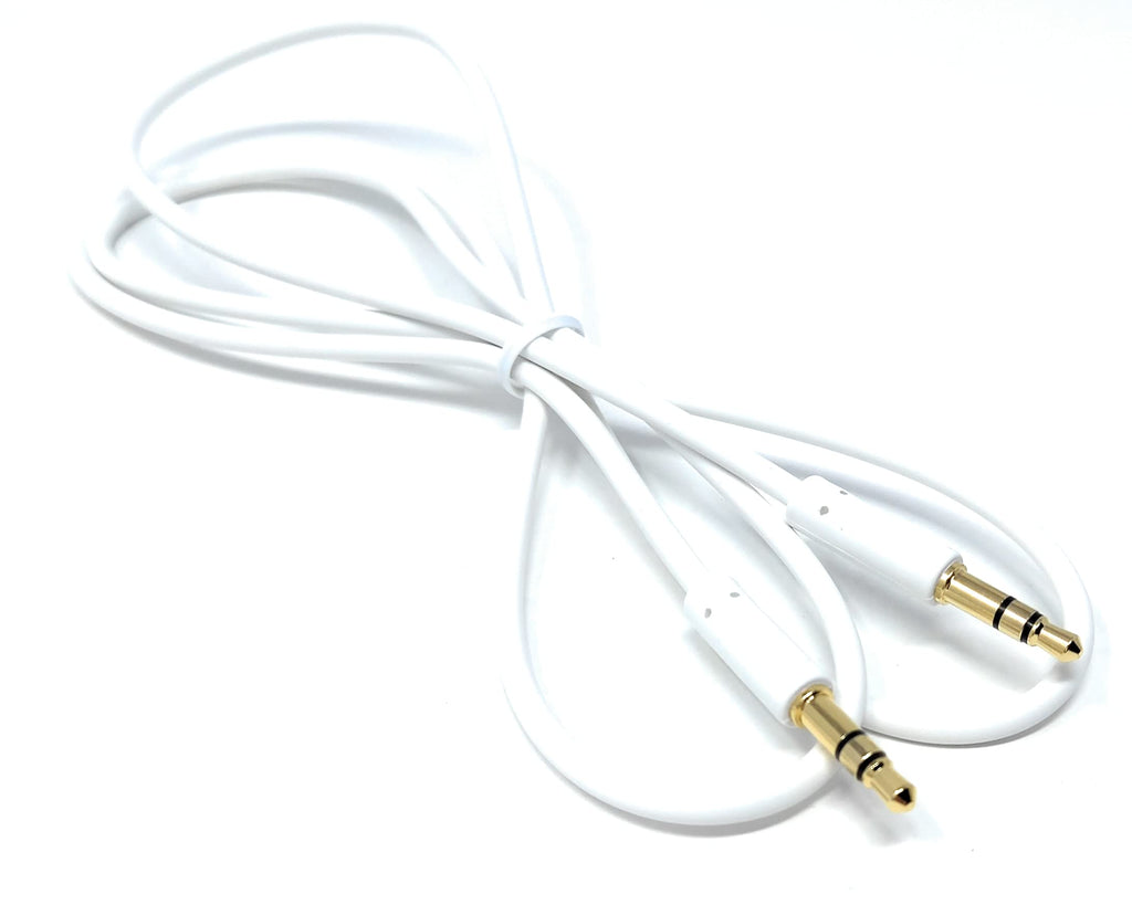 DRUT 3.5mm Stereo Audio Jack Plug to Plug, Male to Male AUX, Slim Flexible Lead Cable
