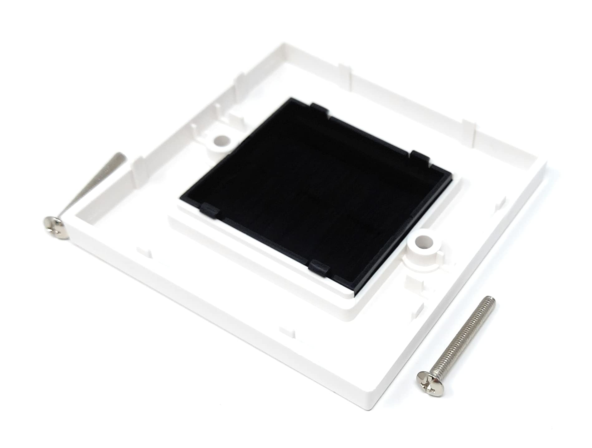 White Brush Plate Faceplate Wall Mounted Installation Tidy Cable Pass Through Insert for Wires and Cable Access