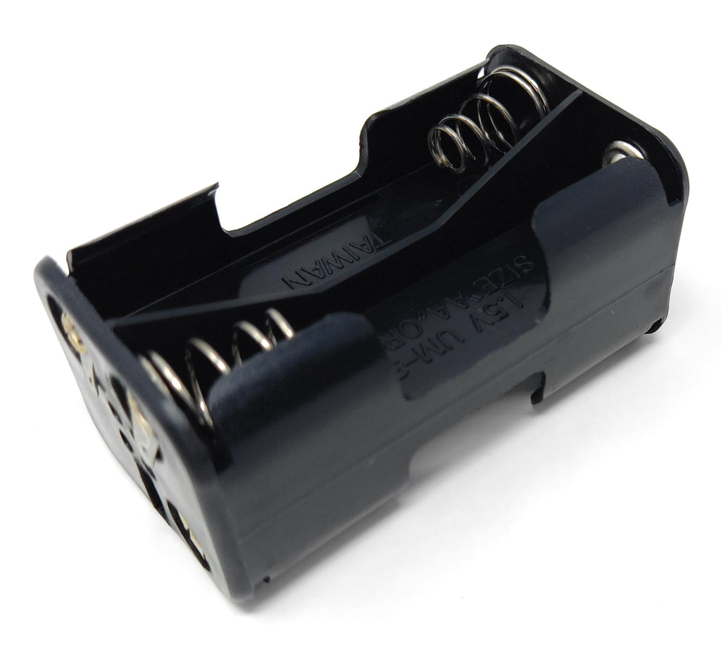 4 x AA Battery Holder Case Housing Box With Solder Lug Terminals Connector Block, Open Style Quadrate
