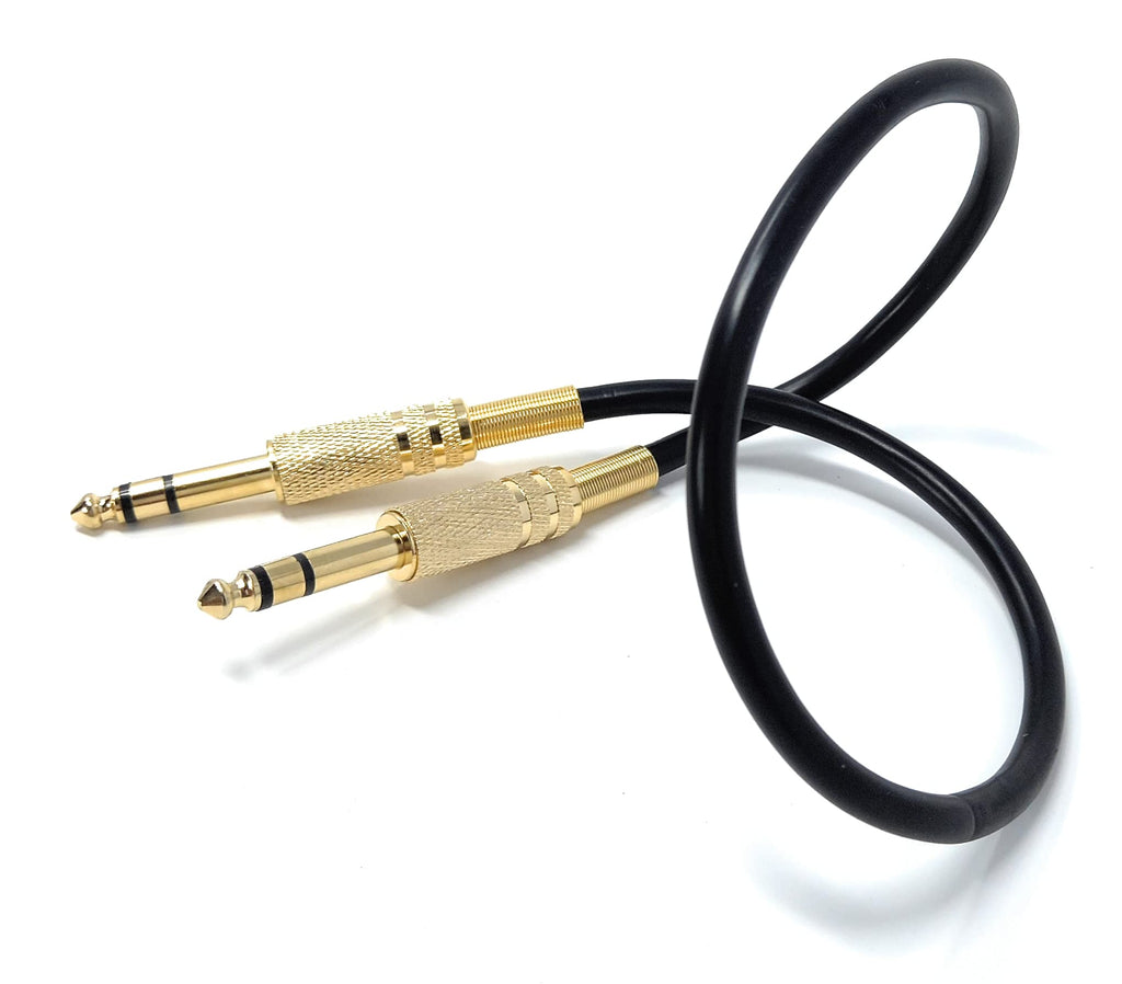 DRUT 6.35mm Male to 6.35mm Male Stereo Audio Cable, 1/4" TRS Connectors For Professional Music Instruments & Home Audio