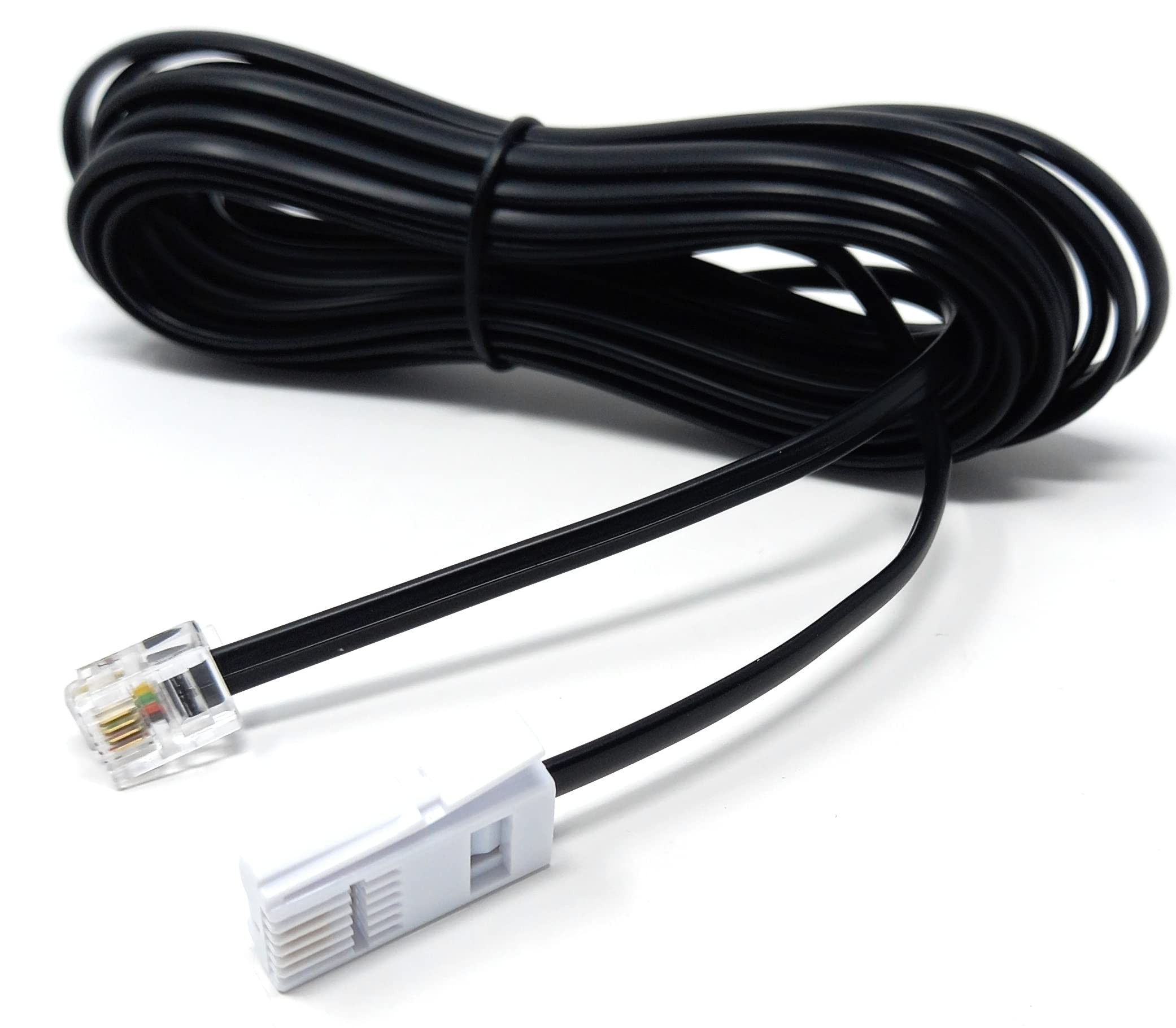 DRUT BT to RJ11 4 Wire (431A) Male to Male UK Telephone Modem Lead Cable