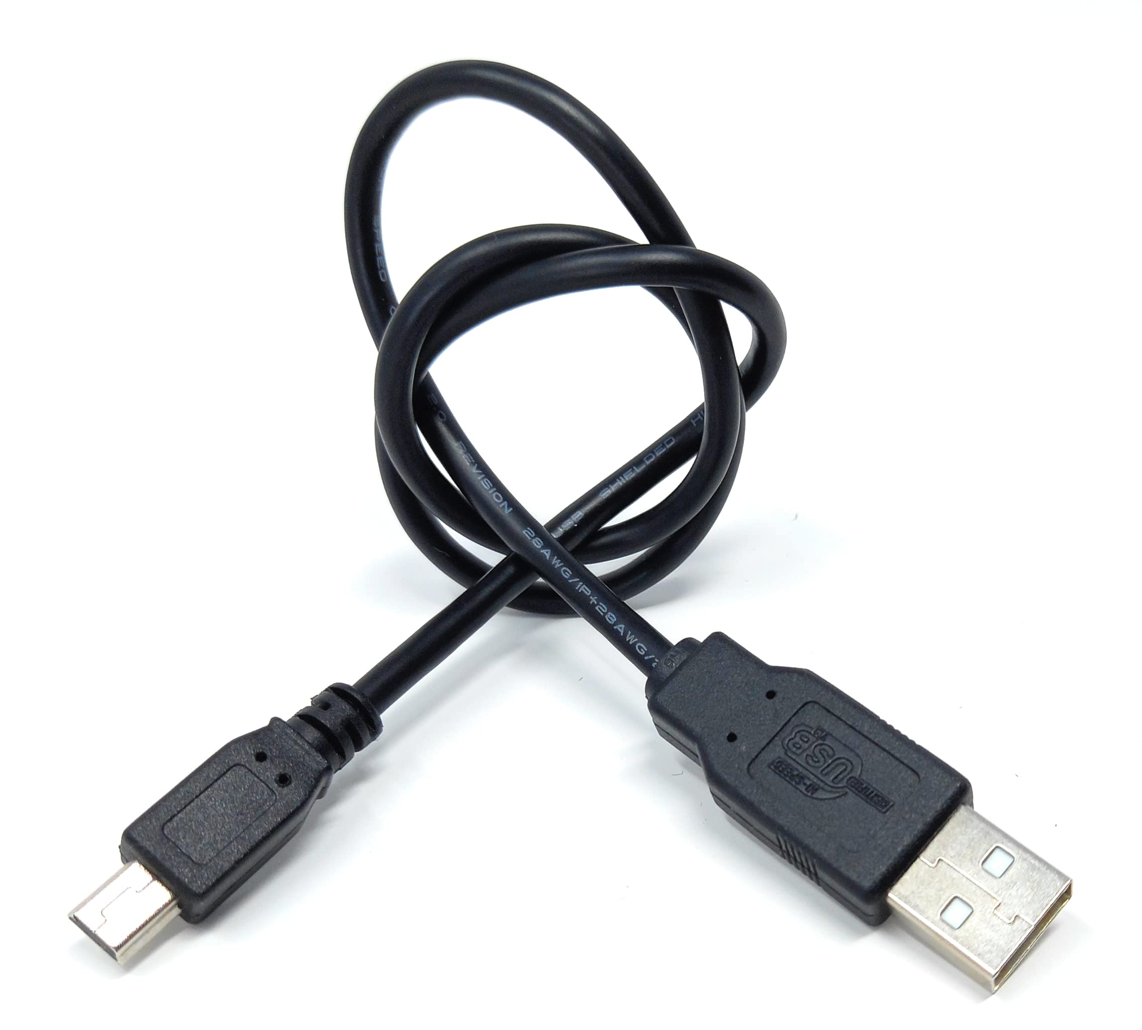 Mini USB to USB 24AWG 2.0 Hi-Speed 2.0 A-Male to Mini-B 5pin Cable Power & Data Lead