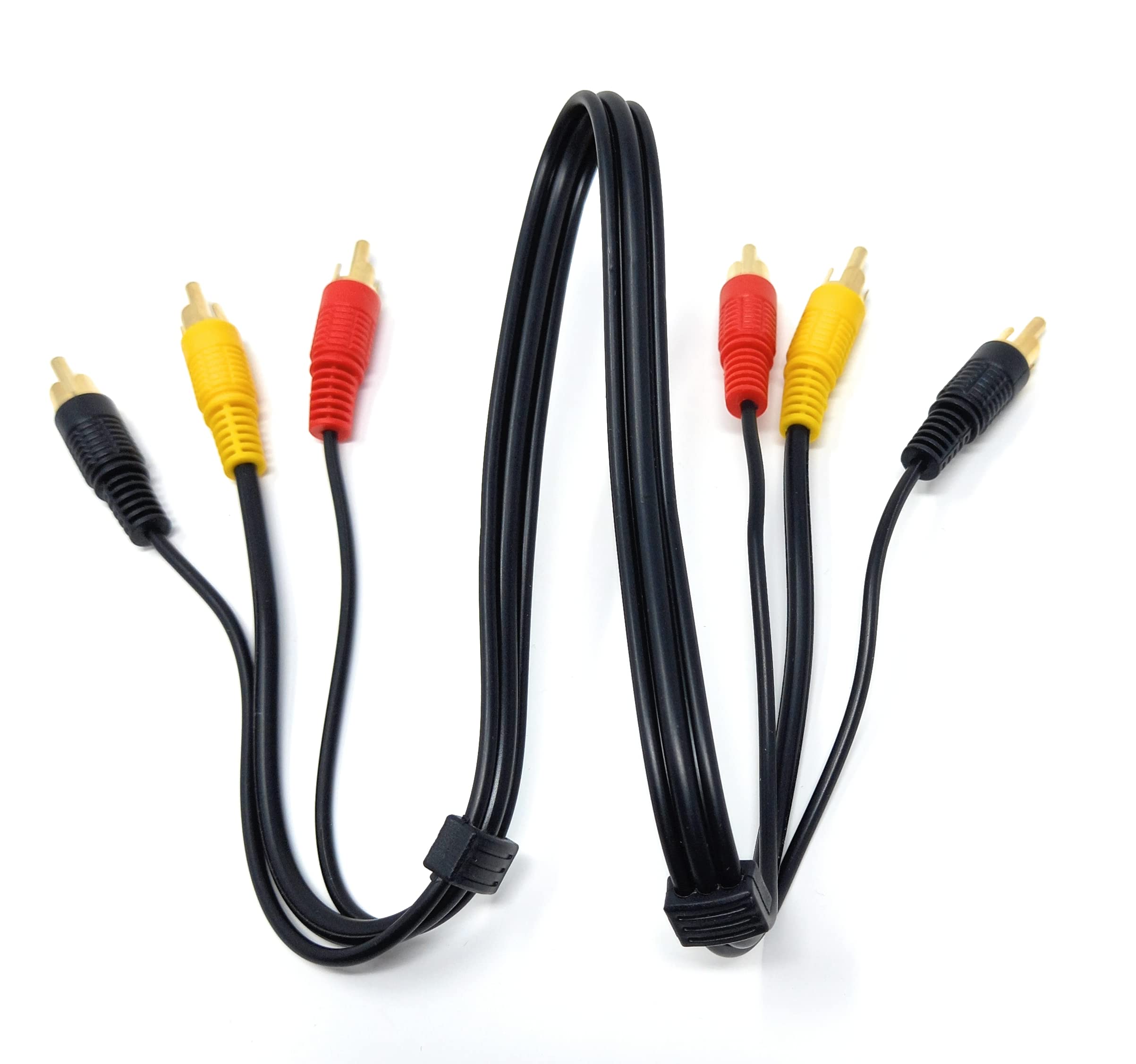 DRUT 3 RCA to 3 RCA Phono Male Plug Triple Jack Cable AV Audio Video Composite Lead