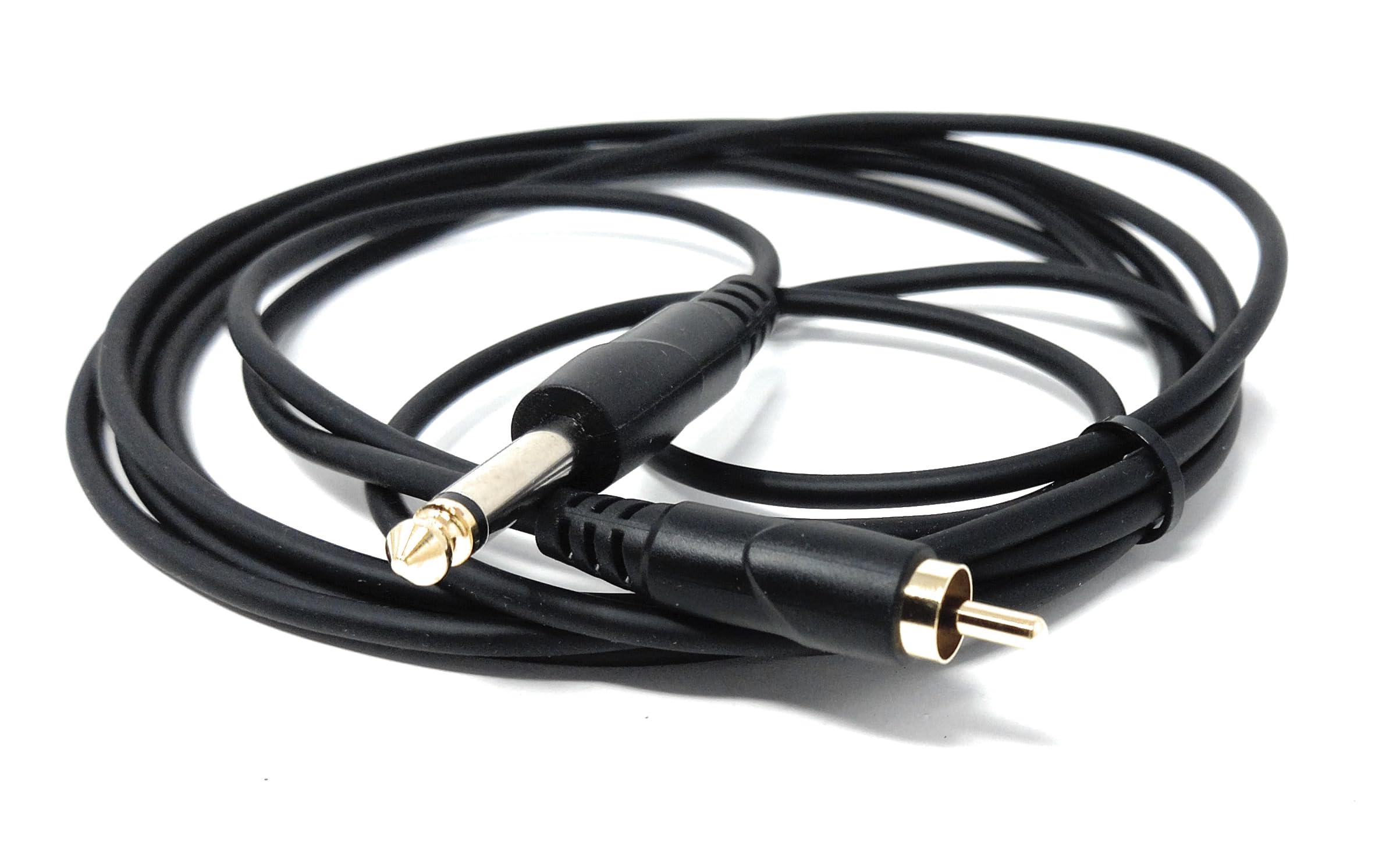 DRUT 6.35mm (1/4") Mono Jack Plug to RCA Phono Audio Cable – Signal Patch Lead for Mixers, Controllers, DJ & Audio Equipment