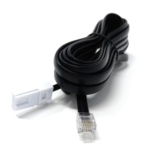 DRUT BT 631A Plug to RJ12 6P6C Plug Lead, 6 Wire Telephone Line Cord, Broadband Modem Router Cable