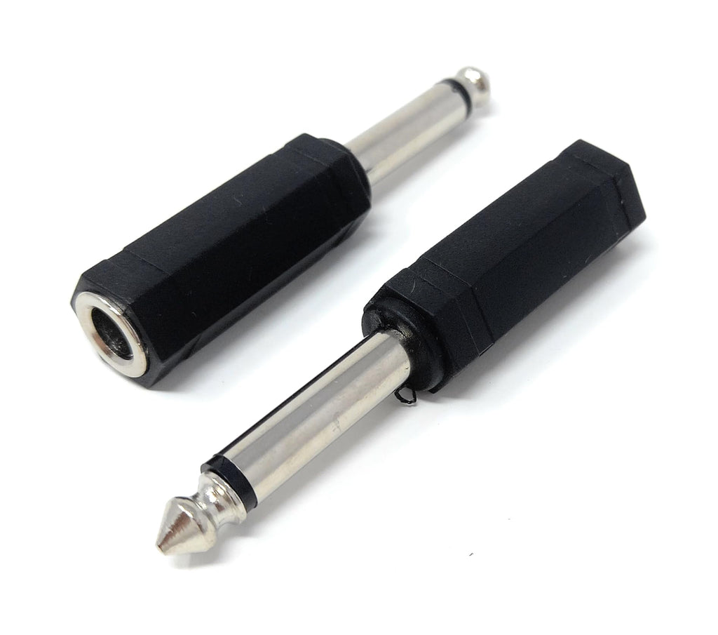DRUT 6.35mm 1/4 Mono Jack Plug to 6.35mm 1/4 Stereo Socket Cable Converter Adapter
