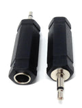 DRUT 6.35mm Stereo Female Socket to 3.5mm Mono Jack Plug Audio Cable Adapter Converter
