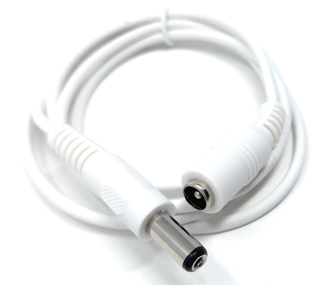 5.5mm x 2.1mm DC Power Plug to Socket, Male to Female CCTV, LED, Modem Router, Music Instruments Extension Lead Cable