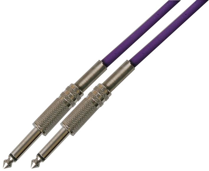 5m 6.35mm mono guitar cable in purple