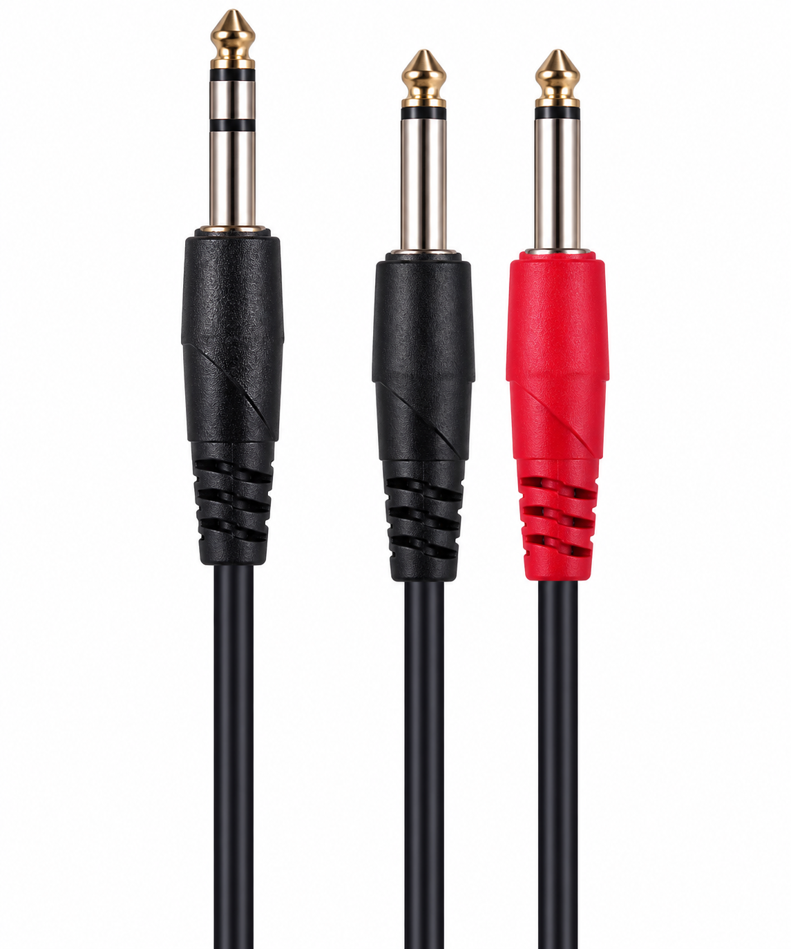 6.35mm 1/4 inch stereo jack to 2 x mono jacks male cable