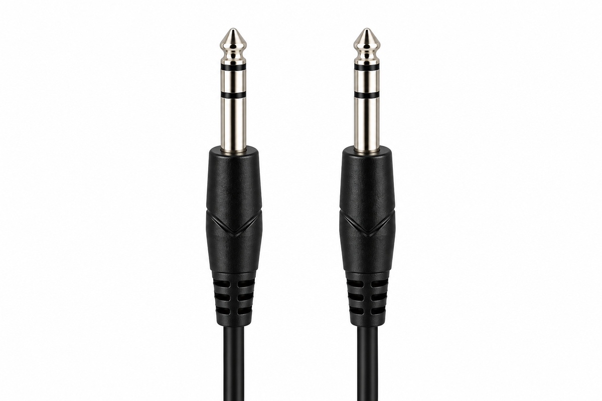 6.35mm to 6.35mm stereo male jack cable