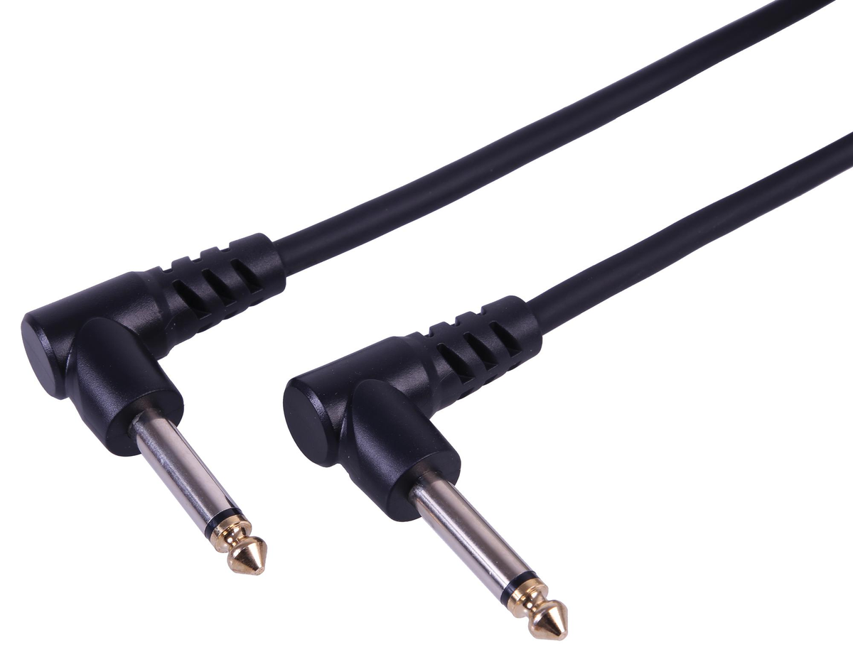 6.35mm to 6.35mm 90° mono male jack cable