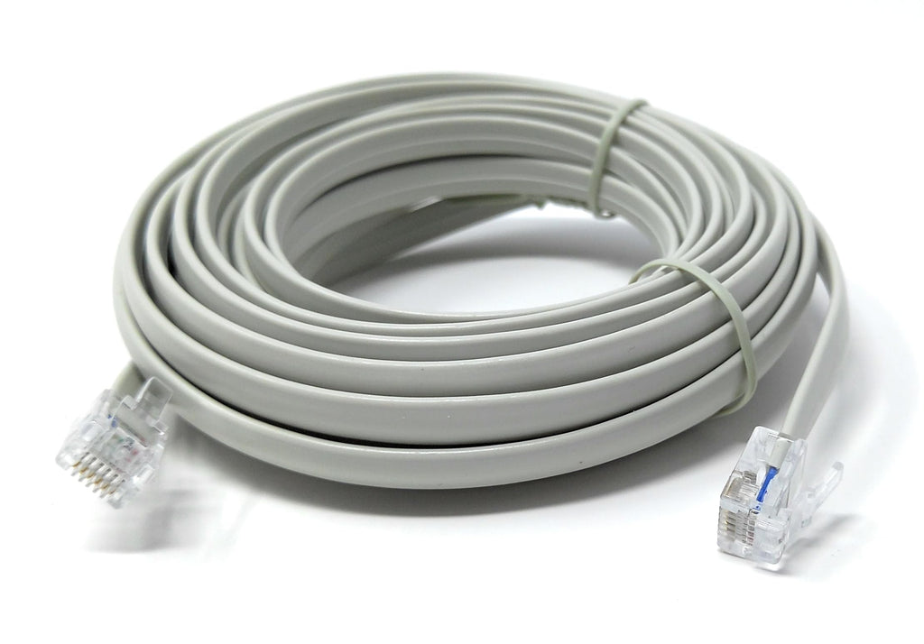 DRUT FLAT RJ12 to RJ12 6P6C Cable Lead Plug to Plug (RJ11 with 6 pin Wire)