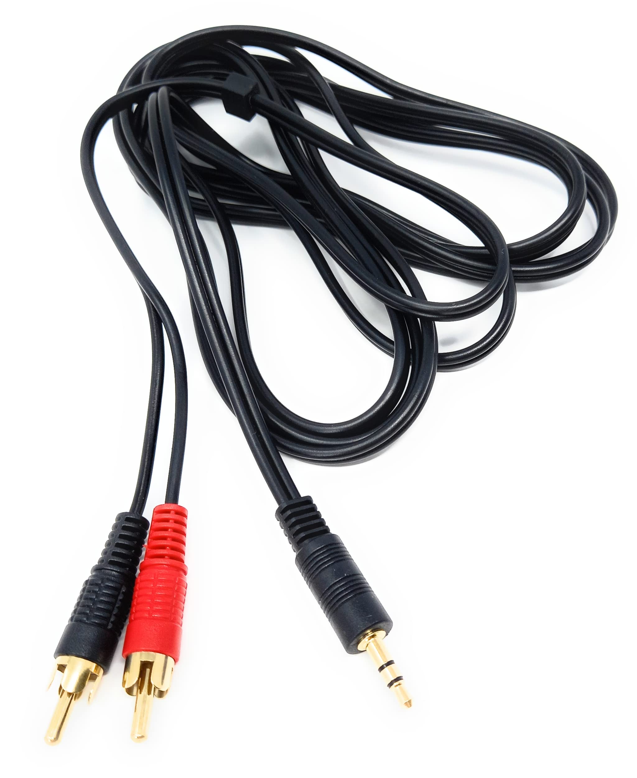 DRUT 3.5mm to Twin RCA Stereo Aux Phono Audio Cable Mini Jack Lead Cord Y Splitter Headphone Cord RCA Y Splitter Adapter