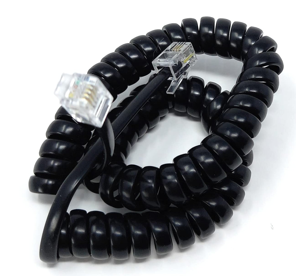 DRUT Coiled RJ10 RJ9 RJ22 4P4C 4 PIN Telephone Handset Curly Lead Cable
