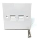 DRUT Twin BT Master Telephone Flush Mounting PSTN IDC Wall Double Socket (4/1A)