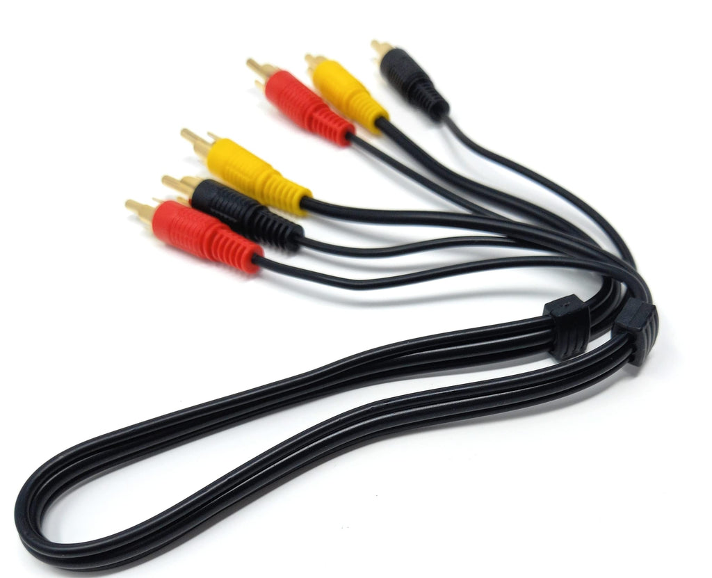 DRUT 3 RCA to 3 RCA Phono Male Plug Triple Jack Cable AV Audio Video Composite Lead