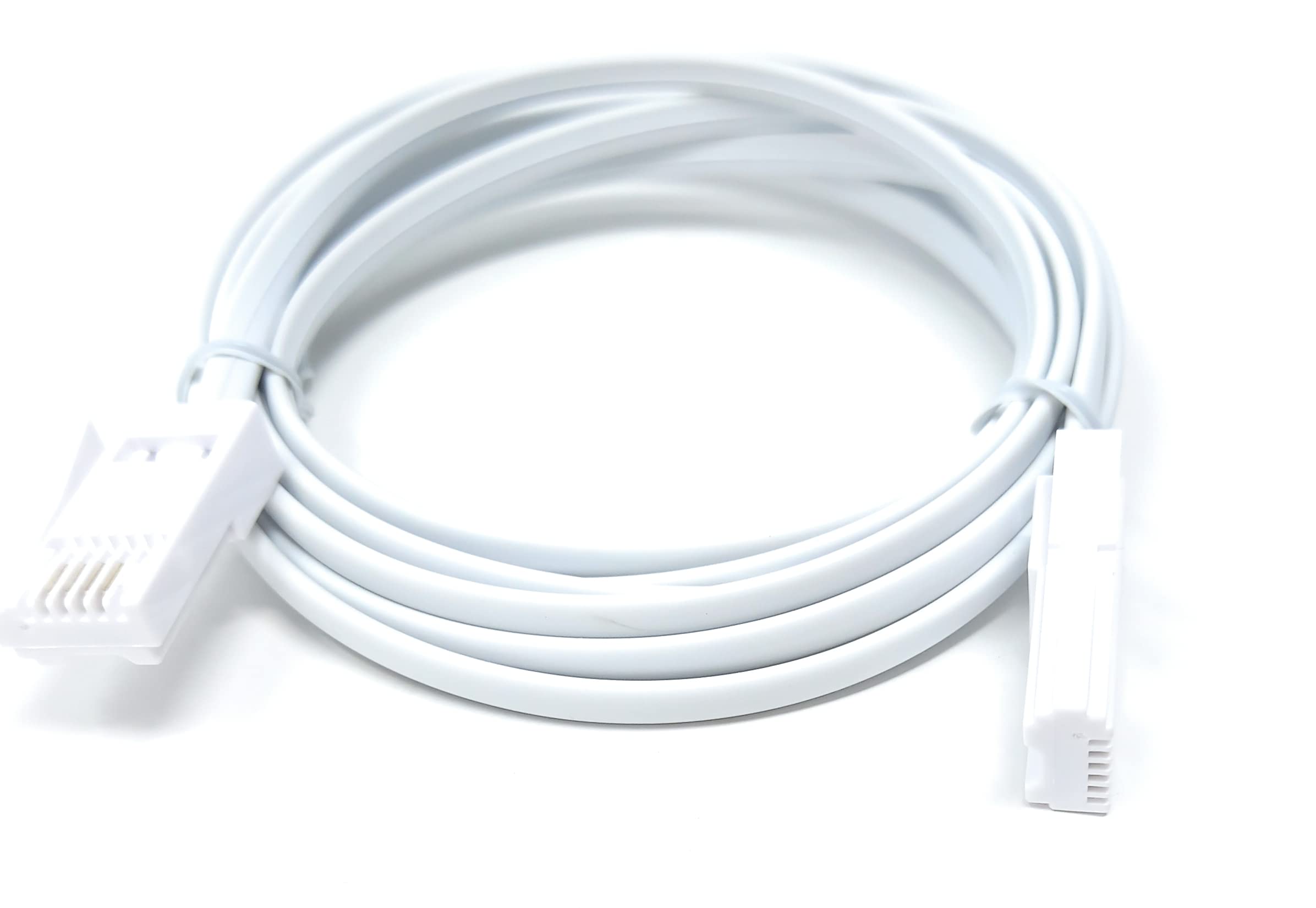 DRUT BT to BT 4 Wire 431A Male to Male Plug Telephone Flat Cable Lead