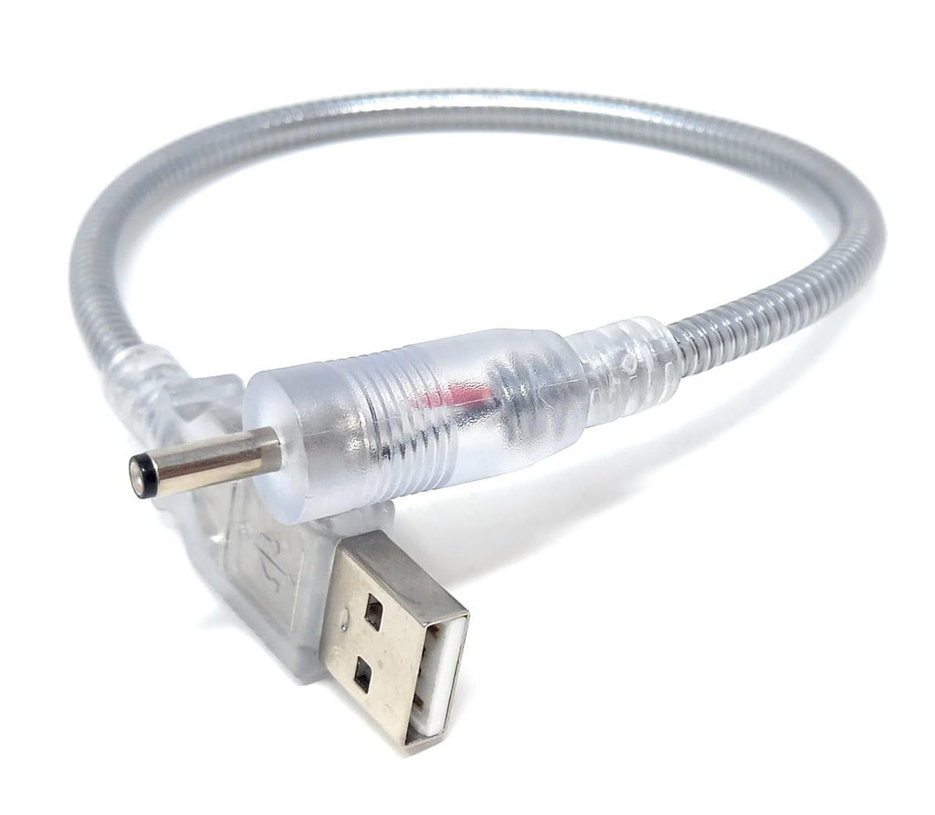 DRUT 30cm USB-A to 3.5mm x 1.35mm Barrel Jack Male DC Power Charger Adapter Cable (Metal Shelding) 1ft