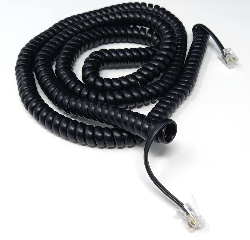 DRUT Coiled RJ10 RJ9 RJ22 4P4C 4 PIN Telephone Handset Curly Lead Cable