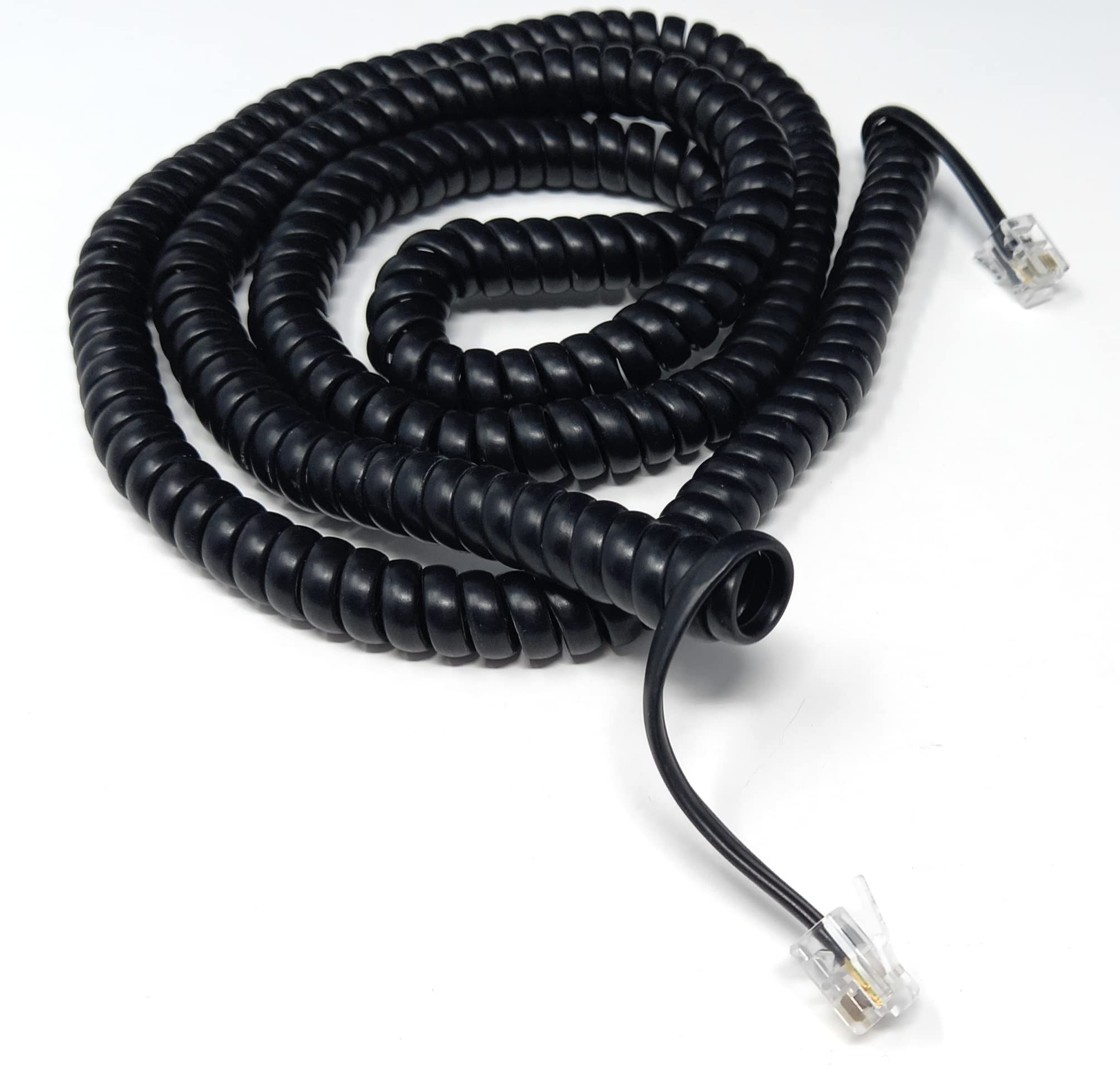 DRUT Coiled RJ10 RJ9 RJ22 4P4C 4 PIN Telephone Handset Curly Lead Cable