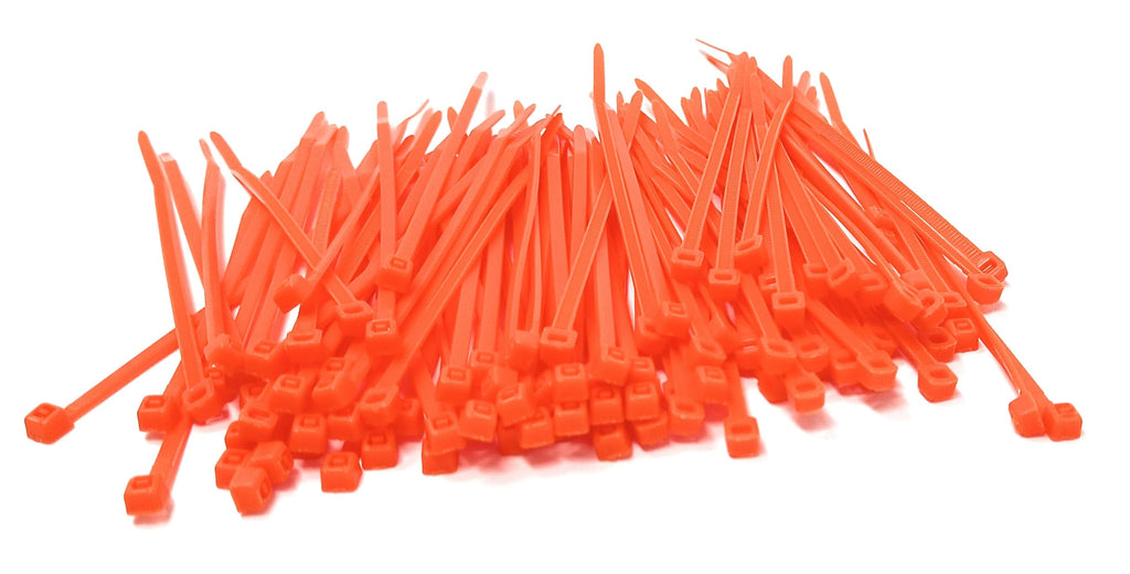 Nylon Cable Ties, 100mm x 2.5mm, Pack of 100, Plastic Zip Tie Wraps, Self-Locking