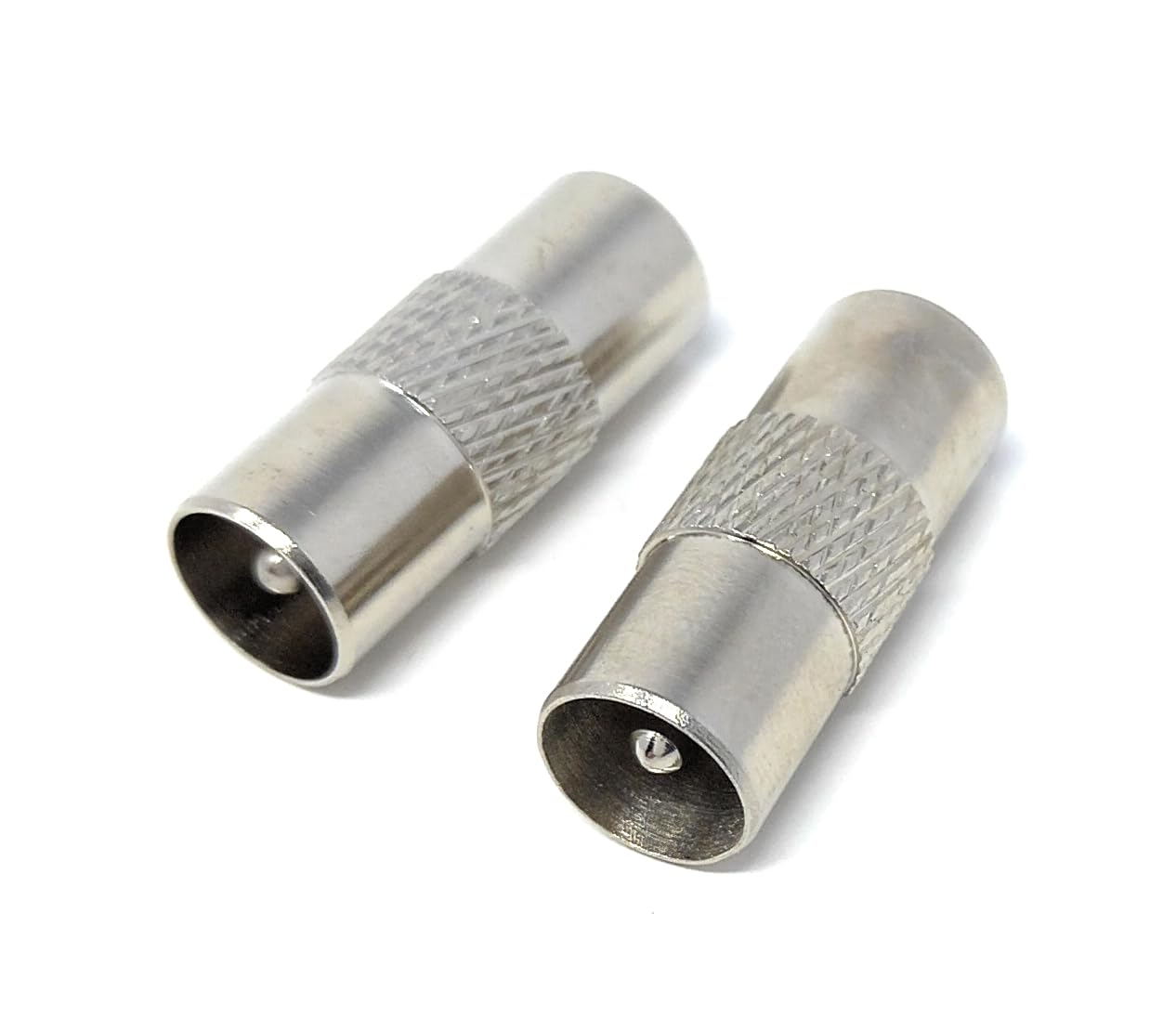 DRUT Male to Male TV Aerial Coaxial Coupler, RF Coax Antenna Adapter, Coupling Connector, Gender Changer