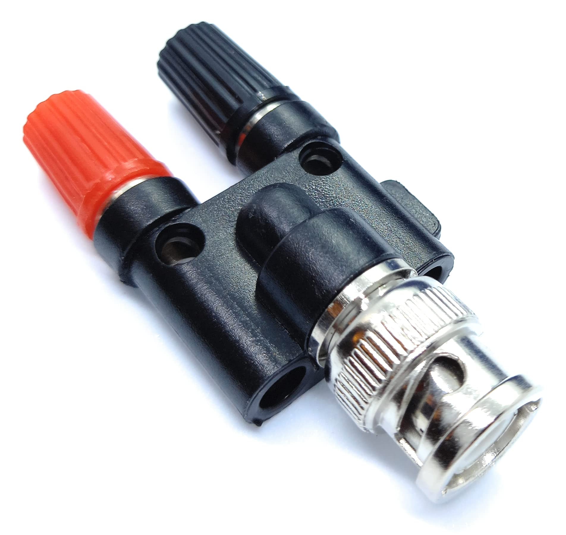 DRUT BNC Male to 2 x Banana Female Socket Binding Post RF Coax Splitter Adapter Connector