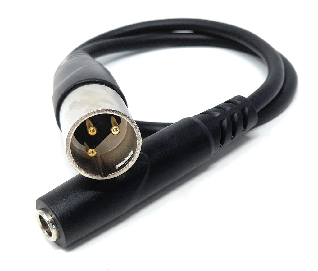 DRUT 3-Pin XLR Male to 6.35mm 1/4" Stereo Jack Socket Cable, Soft, Flexible, Gold Plated, for Audio, DJ, Live Events, Music Instruments