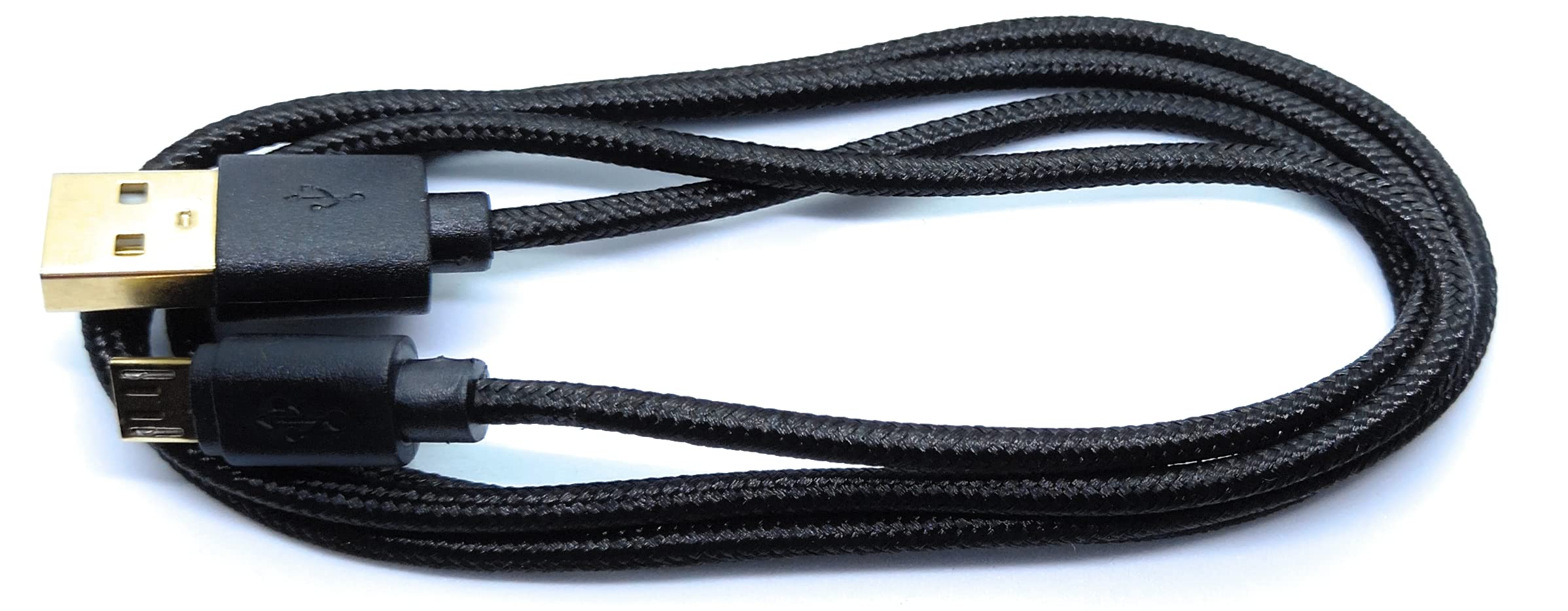 DRUT Micro USB to USB 2.0 Fast Charger Braided Cable 24AWG, A-Male to Micro B Gold Connectors Lead