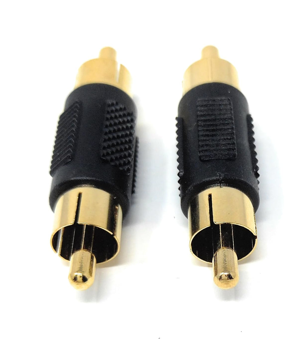 DRUT RCA To RCA Phono Plug Cable Joiner Coupler Adapter (Male to Male)