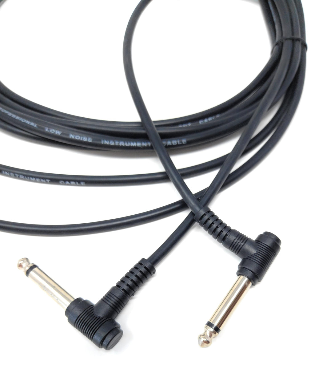DRUT 6.35mm to 6.35mm Right Angle 90 Degree Jack Audio Mono Guitar Speaker Music Instrument Cable Lead