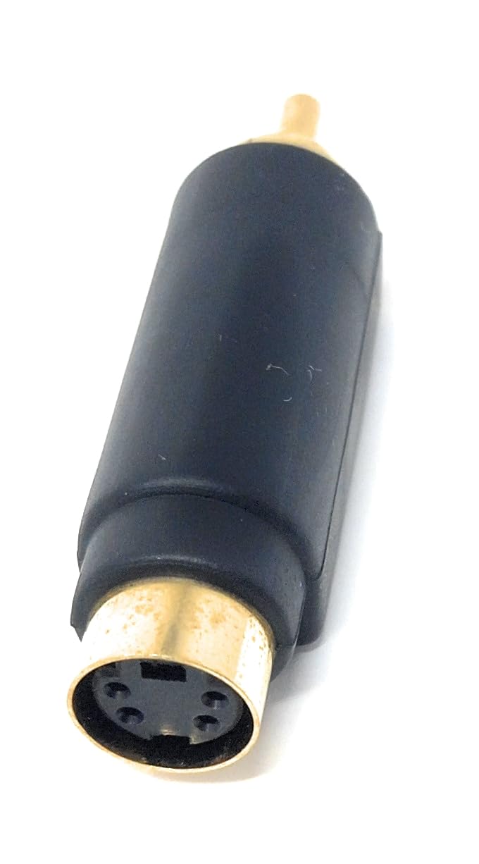 DRUT 1 pcs. S-Video/VHS Socket to RCA Phono Male Video Adapter Converter, 1pcs.
