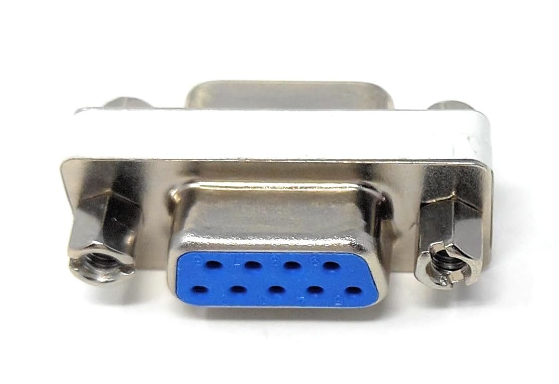 DRUT DB9 Female to Female Serial Gender Changer Adapter – D9 Connector for RS-232 Serial Devices and Extension Cables