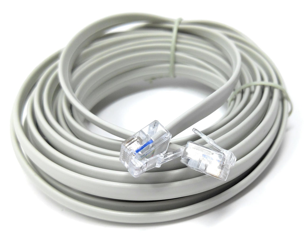 DRUT FLAT RJ12 to RJ12 6P6C Cable Lead Plug to Plug (RJ11 with 6 pin Wire)