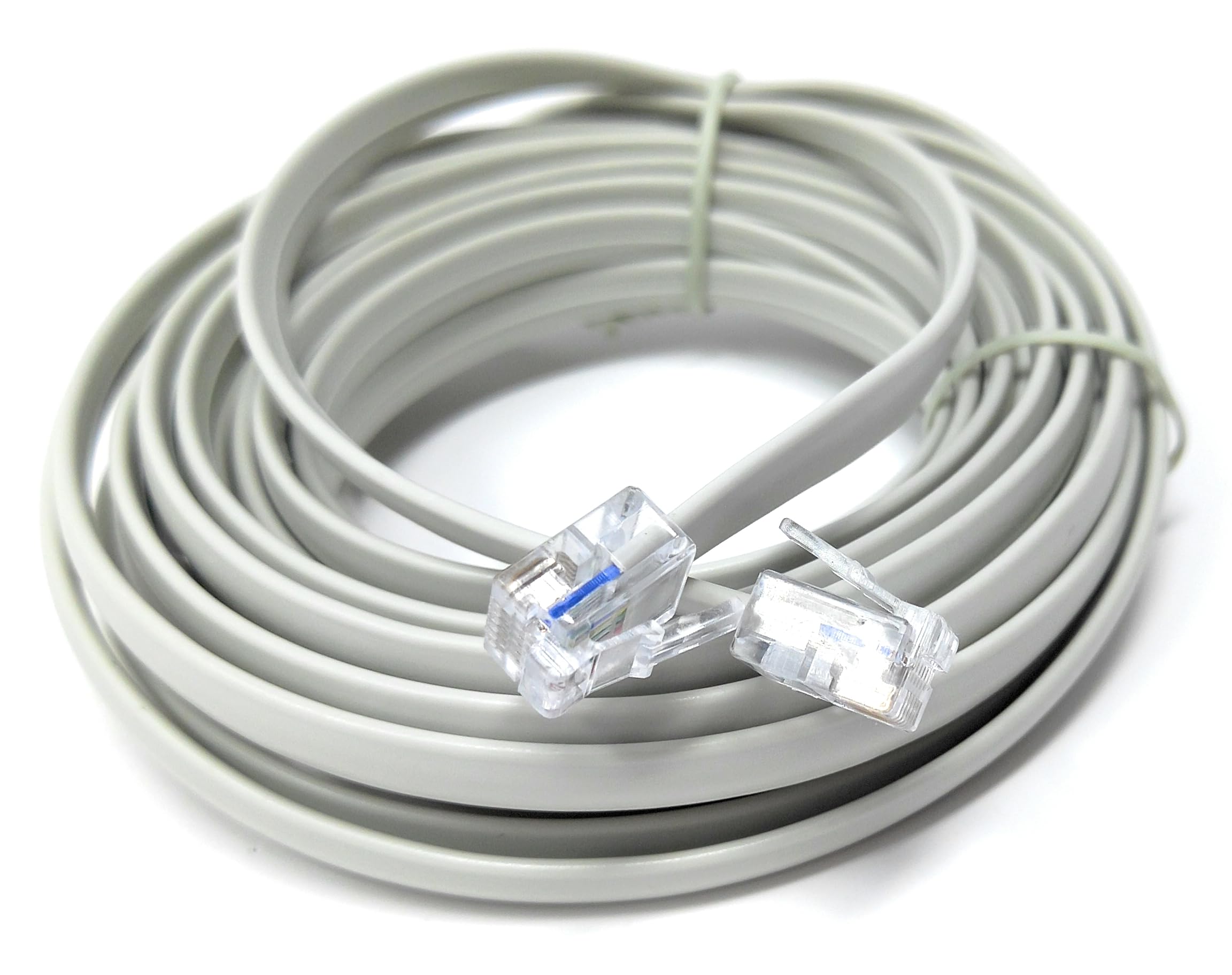 DRUT FLAT RJ12 to RJ12 6P6C Cable Lead Plug to Plug (RJ11 with 6 pin Wire)