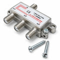 TV Splitter F-Type Screw-on Connectors RF Coaxial Cable Adapter, Passive Wideband Signal, 5-2500Mhz