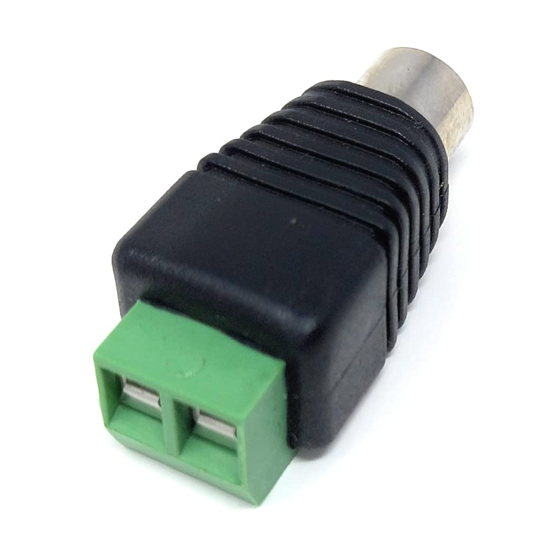 DRUT RCA Female Plug TO Screw Terminal Video AV Balun Adapter