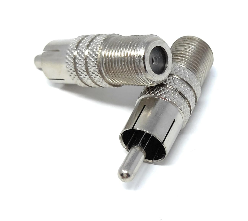 DRUT F Type Socket Screw to RCA Phono Male Plug TV Satellite Cable Adapter
