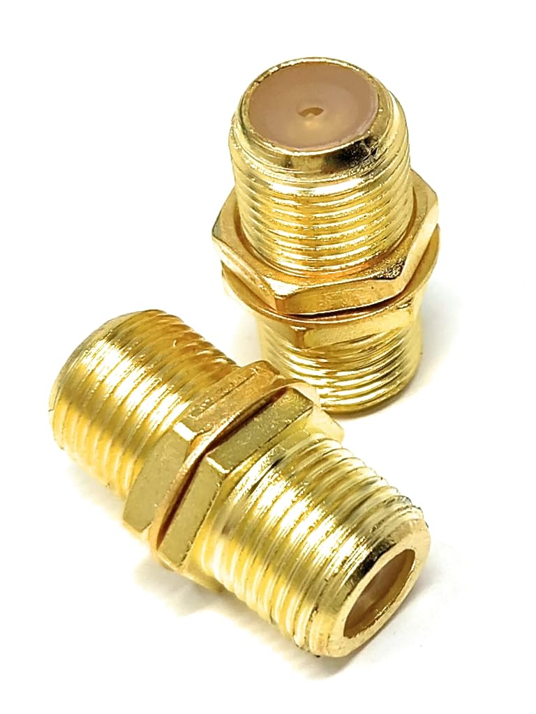 DRUT F-Type to F-Type Coupler Adapter Female to Female RG6 Coaxial TV Cable Extension Barrel Connectors