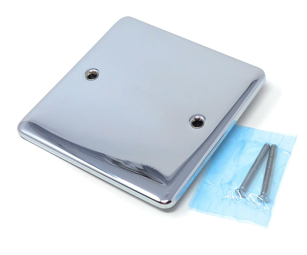 Single Gang Blanking Plate, Wall Faceplate, Cover for Electrical Sockets, Screws Included