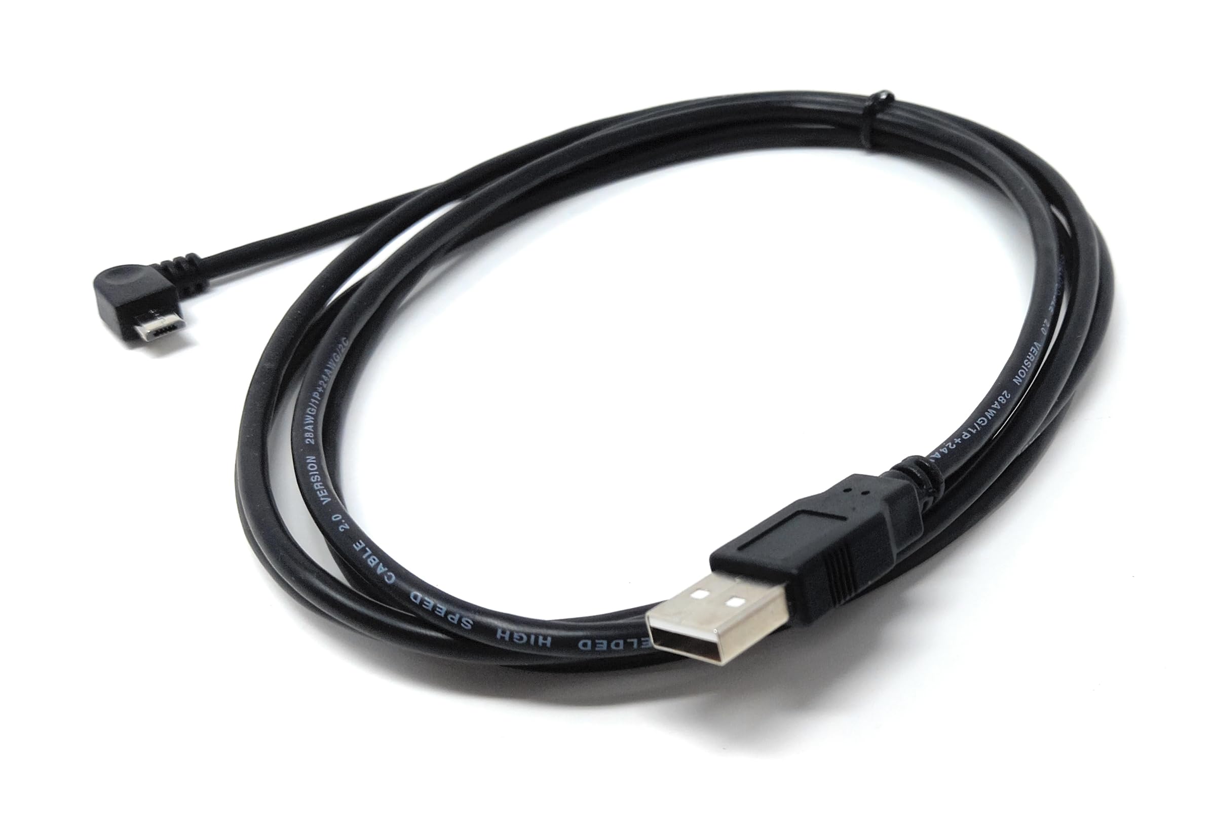 USB 2.0 to Micro USB B Right Angled Data & Charging Cable 24AWG