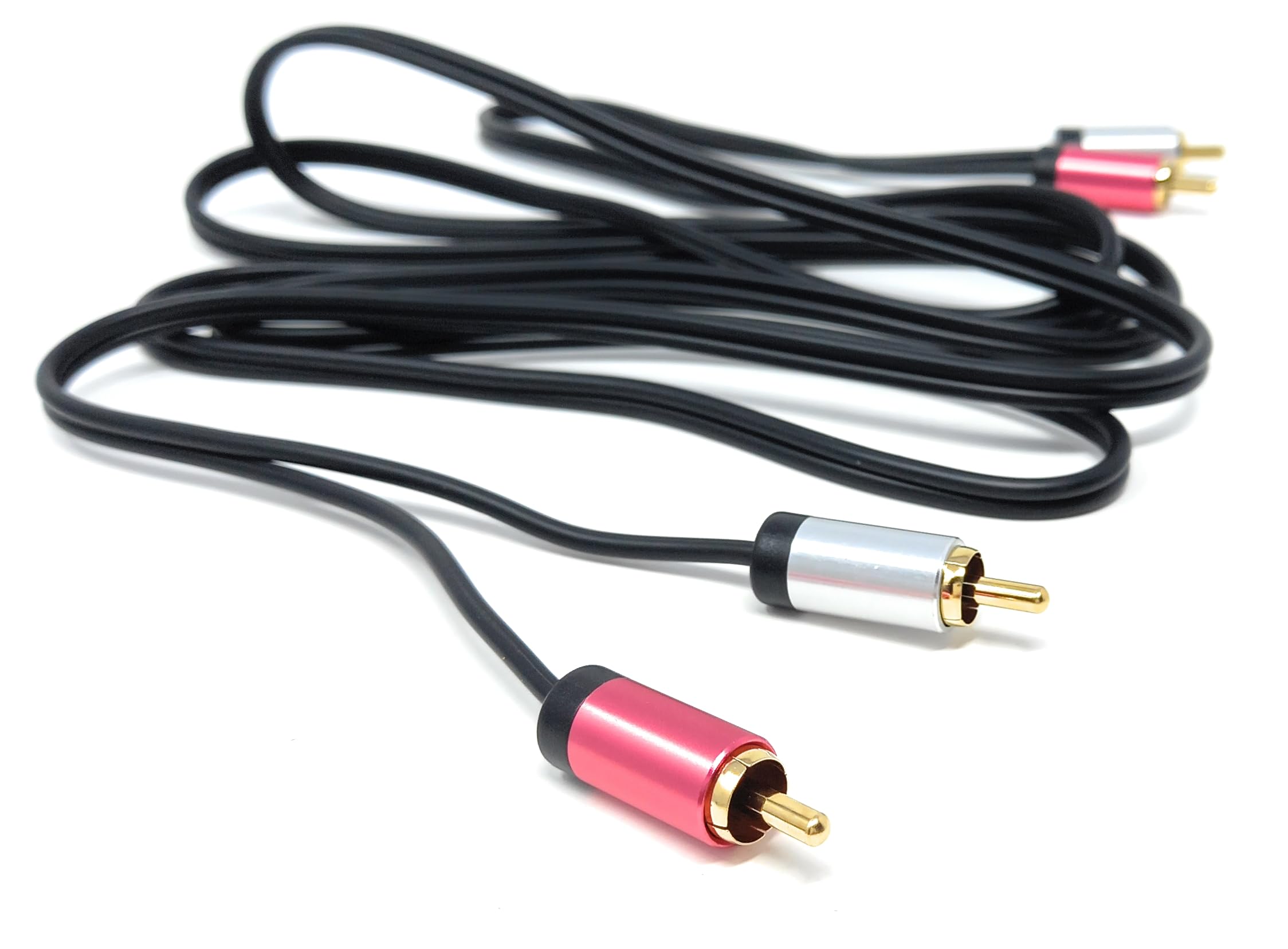DRUT 2 x Rca Male to 2 x Rca Male Phono Audio Stereo Cable for Subwoofer, Hi-Fi Home Theater, Hi-Fi Systems, DVD, CD Player, DJ Mixer, Turntable