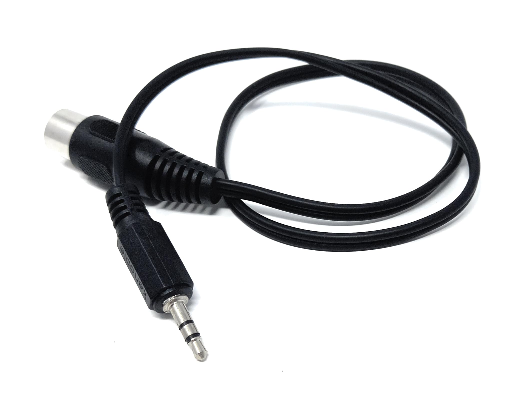 DRUT 3.5mm Stereo Jack Plug to 5 Pin Midi Din Male AUX Audio Cable, Midi Pins 2, 3, 5 are Connected